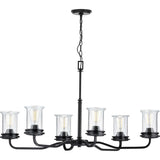 Progress Lighting Winslett 6-Light Matte Black Coastal Chandelier