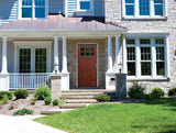 Creative Entryways Craftsman Mahogany Front Door with Clear Glass
