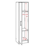 Prepac Elite 16-in W x 65-in H Wood Composite White Freestanding Utility Storage Cabinet