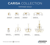 Progress Lighting Carisa 5-Light Brushed Nickel Modern/Contemporary Chandelier