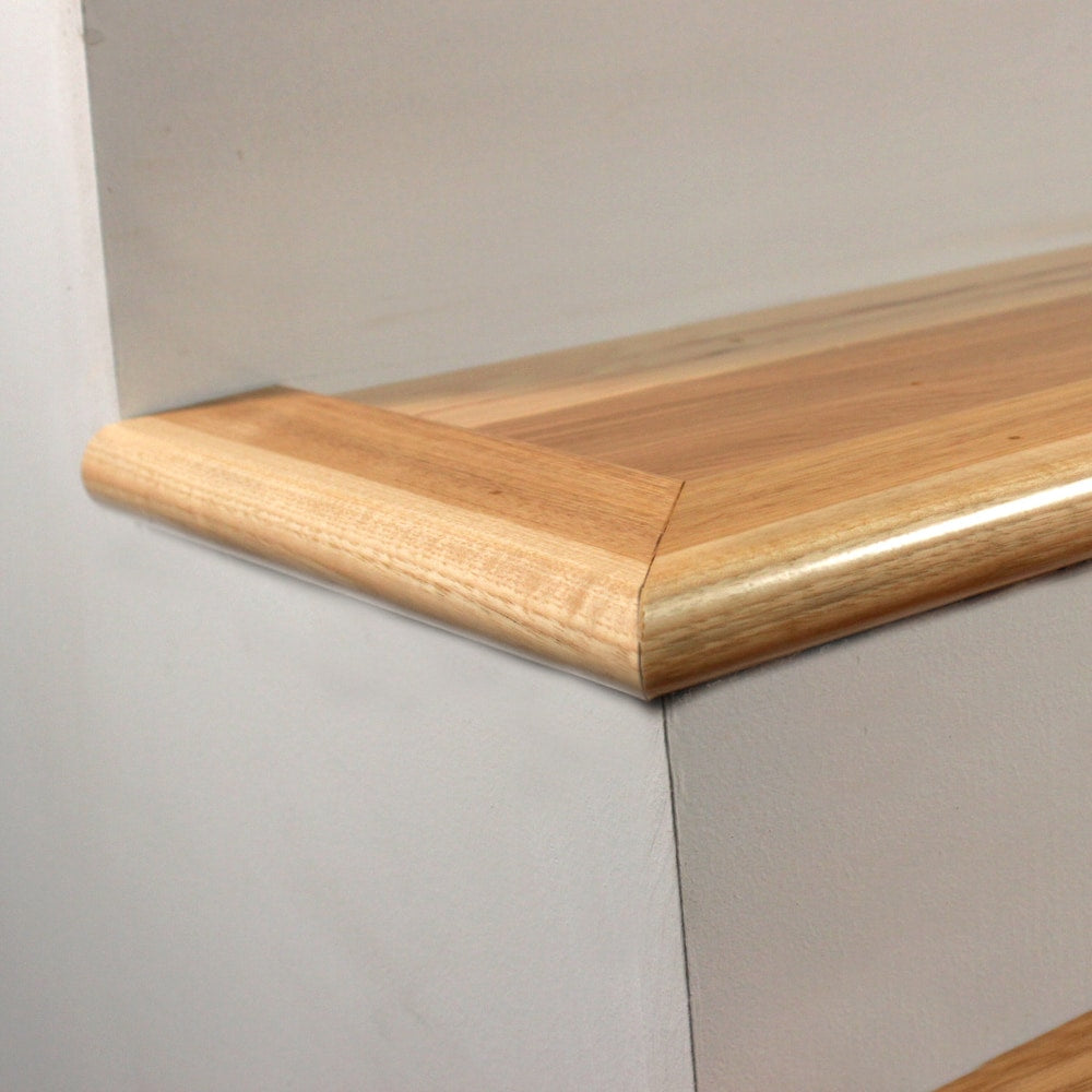 Flexco Solid Wood Stair Nose 2.75-in x 78-in Tapenade Prefinished Red Oak Stair Nosing