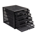 Mind Reader Durable Metal Storage Drawer- 10.75-in x 14-in x 11.25-in- 5 Drawers- Scratch Resistant- Black- Full Extension Glides- Easy Access- Assembly Required