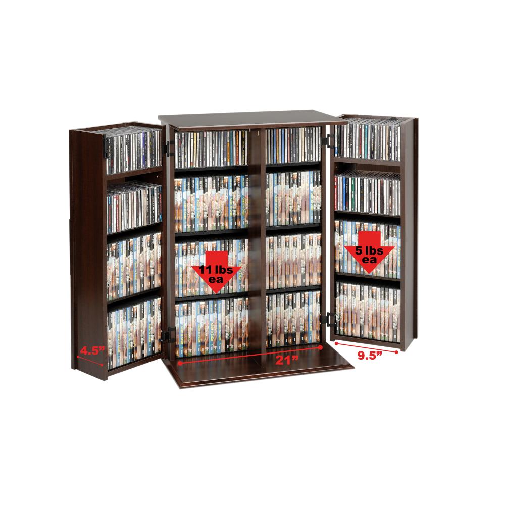 Prepac Espresso Transitional Composite Media Cabinet