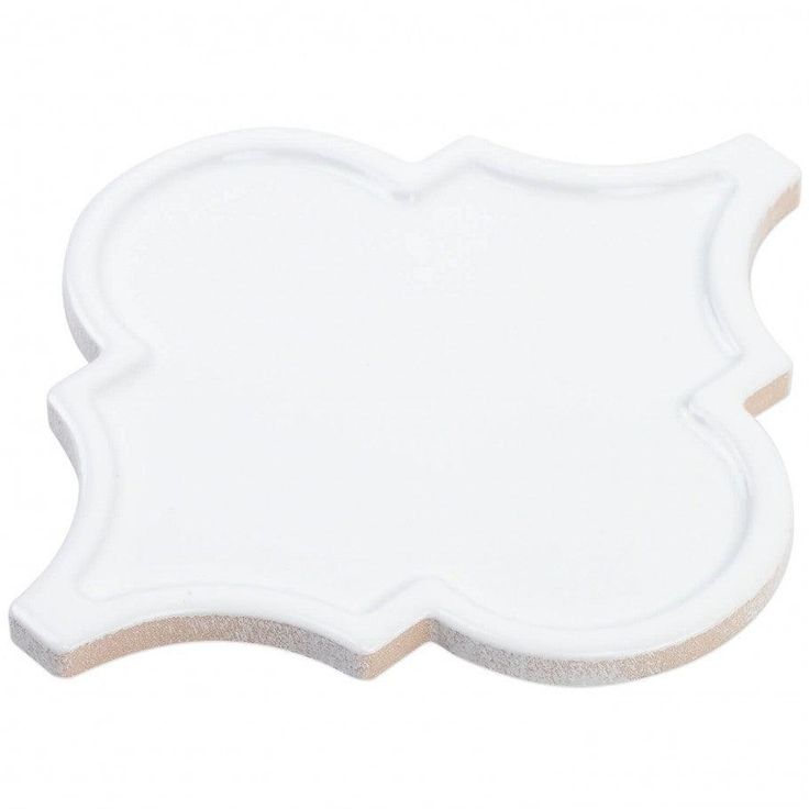 Bond Tile Roma White 6.25 in. x 7.25 in. Ceramic Arabesque Wall Tile (30 pieces 4.84 Sq. Ft. / Box)