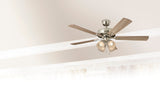 Harbor Breeze Grace Bay 52-in Brushed Nickel LED Indoor Ceiling Fan with Light Kit (5-Blade)