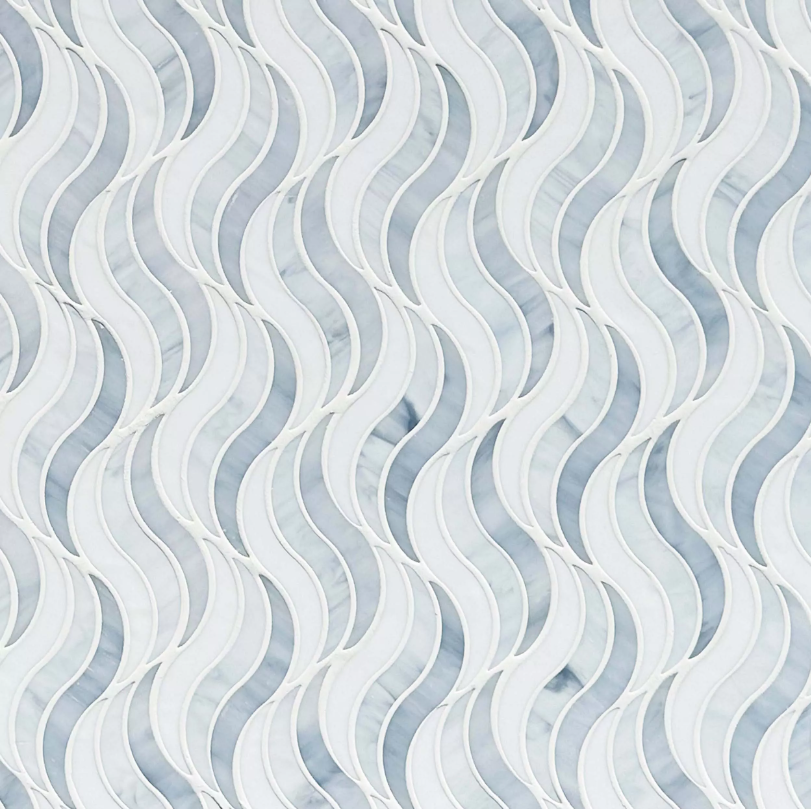 Santana Wave Art Glass Mosaic