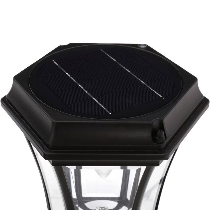 Victorian Bulb Series 3-Head Black Integrated LED Outdoor Solar Lamp Post with the GS Solar LED Light Bulb