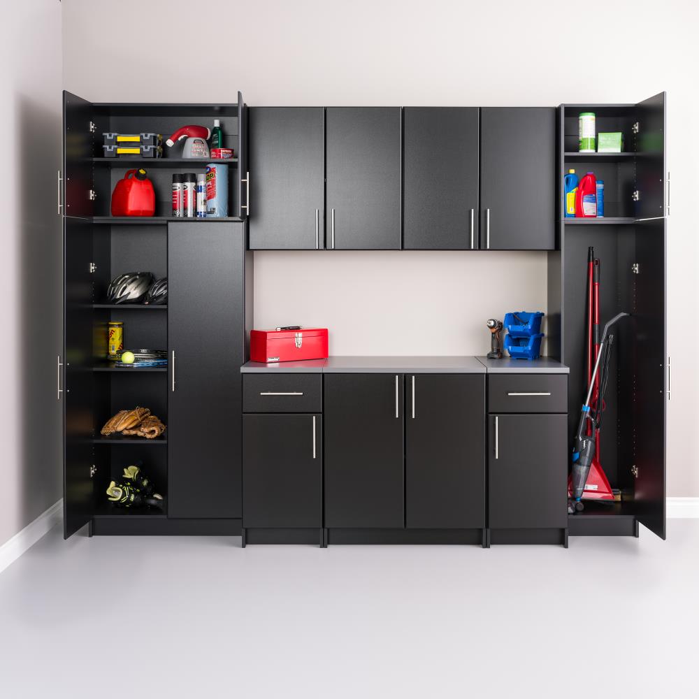 Prepac Elite 16-in W x 24-in H Wood Composite Black Wall-mount Utility Storage Cabinet