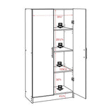Prepac Elite 32-in W x 65-in H Wood Composite White Freestanding Utility Storage Cabinet