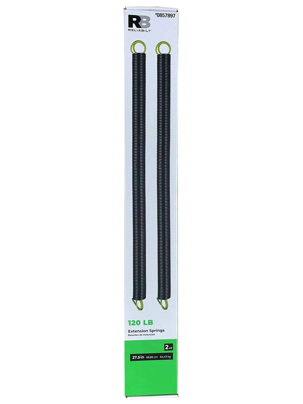 Blue Hawk 120-lb 2-Pack Black Steel Garage Door Extension Springs with Safety Cables