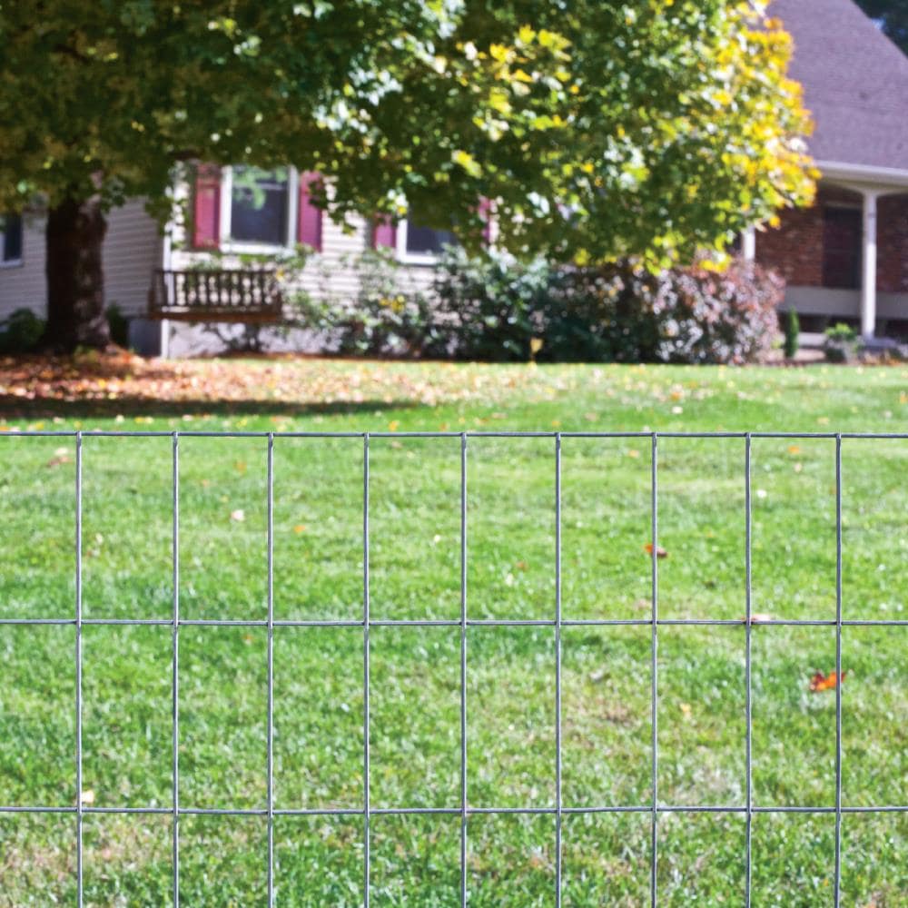 IRONRIDGE 100-Ft x 4-Ft 14-Gauge Gray Steel Welded Wire Fence
