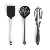 Gray Silicone and Stainless Steel Cooking Utensils (Set of 14)