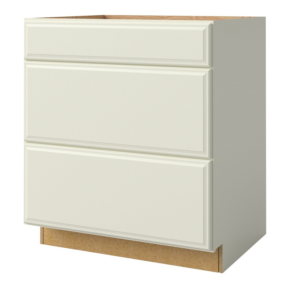 allen + roth Pattingham 30-in W x 34.5-in H x 24-in D Harbor 3-Drawer Base Fully Assembled Cabinet (Raised Panel Style)