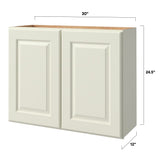 allen + roth Pattingham 30-in W x 24.5-in H x 12-in D Harbor Wall Fully Assembled Cabinet (Raised Panel Square Door Style)