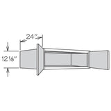 allen + roth Innsbrook 36-in W x 12.125-in H x 24-in D Rye Wall Fully Assembled Cabinet (Flat Panel Shaker Door Style)