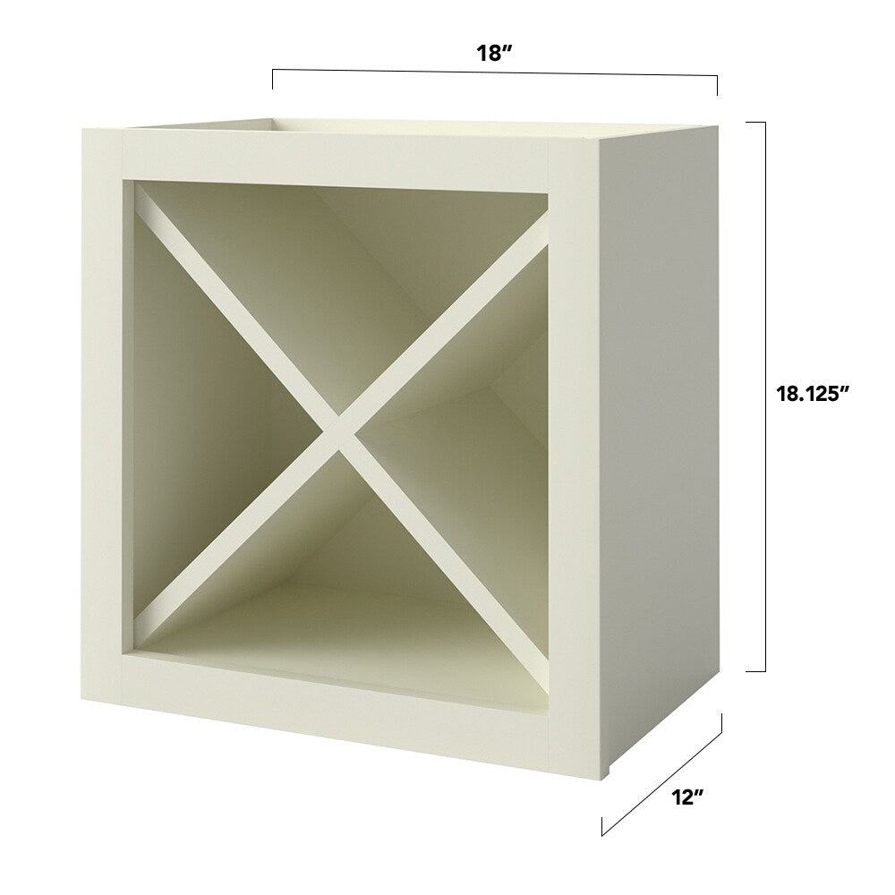 allen + roth Pattingham 18-in W x 18.125-in H x 12-in D Harbor Open Cube Organizer Wall Fully Assembled Cabinet (Raised Panel Style)