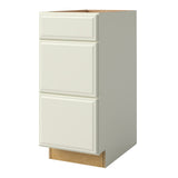 allen + roth Pattingham 15-in W x 34.5-in H x 24-in D Harbor 3-Drawer Base Fully Assembled Cabinet (Raised Panel Style)