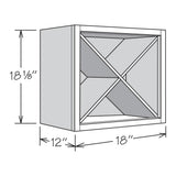allen + roth Aveley 18-in W x 18-in H x 12-in D Linen Open Cube Organizer Wall Fully Assembled Cabinet (Flat Panel Style)