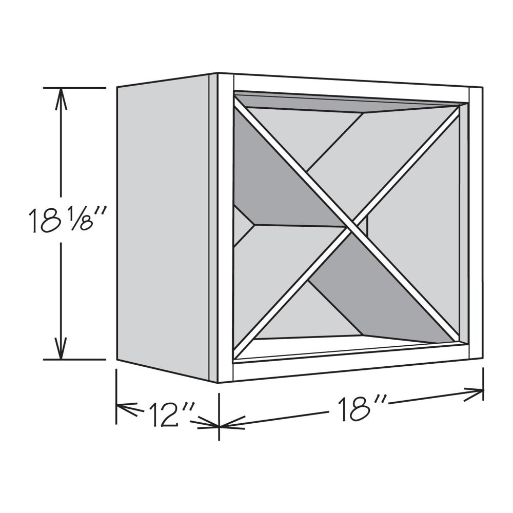 allen + roth Stonewall 18-in W x 18.125-in H x 12-in D Stone Open Cube Organizer Wall Fully Assembled Cabinet (Flat Panel Style)