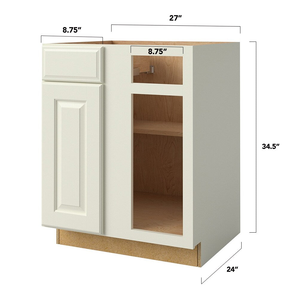 allen + roth Pattingham 27-in W x 34.5-in H x 24-in D Harbor Blind 1-Drawer Base Fully Assembled Cabinet (Raised Panel Square Style)