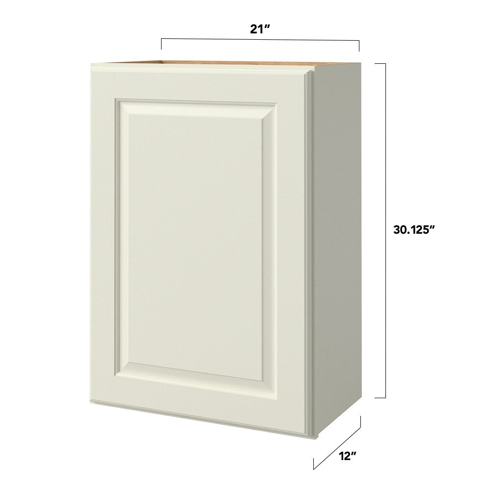 allen + roth Pattingham 21-in W x 30.125-in H x 12-in D Harbor Wall Fully Assembled Cabinet (Raised Panel Square Door Style)