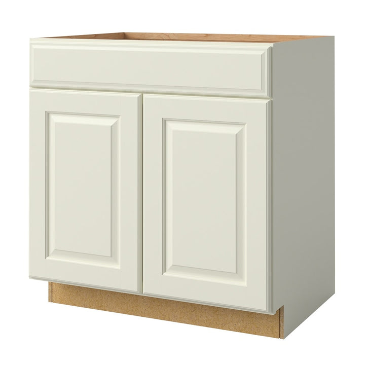 allen + roth Pattingham 33-in W x 34.5-in H x 24-in D Harbor 1-Drawer Base Fully Assembled Cabinet (Raised Panel Slab Door Style)