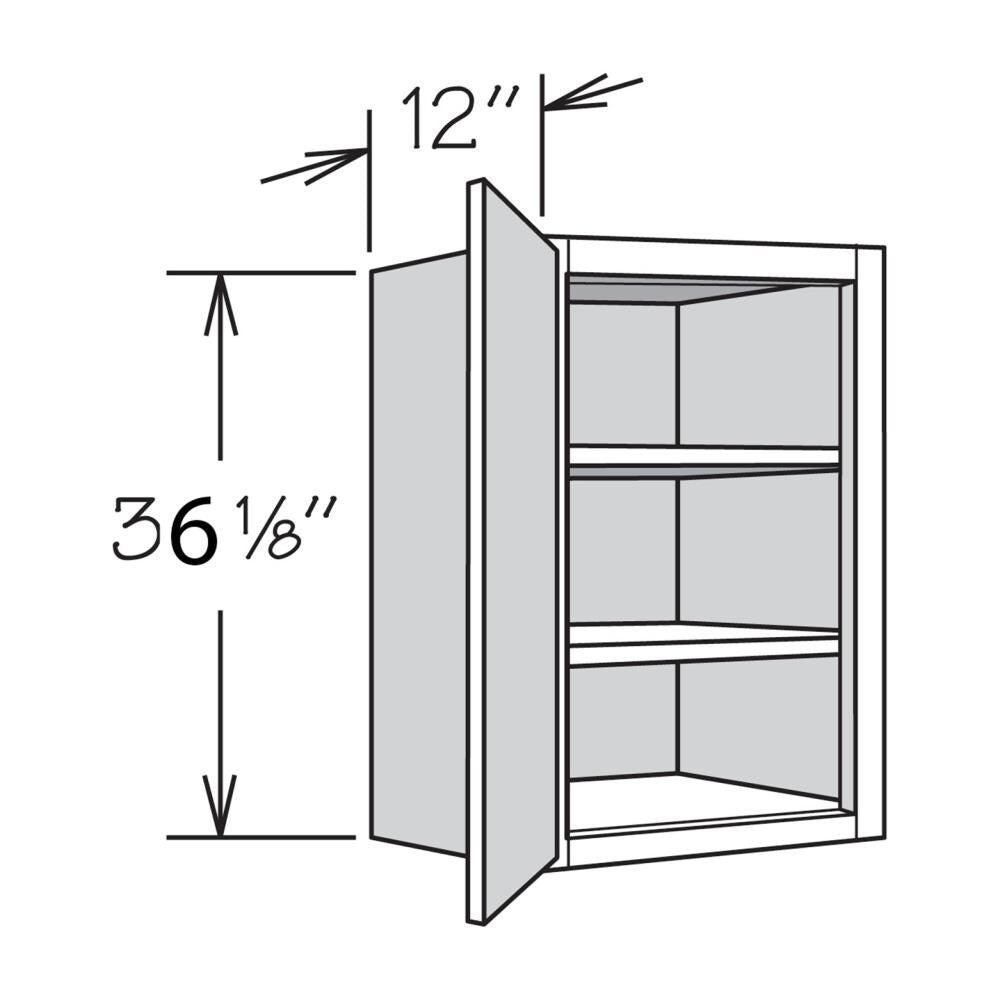 allen + roth Aveley 15-in W x 36.125-in H x 12-in D Linen Wall Fully Assembled Cabinet (Flat Panel Shaker Door Style)