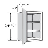 allen + roth Aveley 15-in W x 36.125-in H x 12-in D Linen Wall Fully Assembled Cabinet (Flat Panel Shaker Door Style)