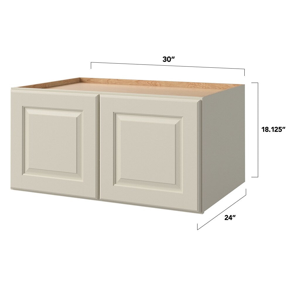 allen + roth Pattingham 30-in W x 18.125-in H x 24-in D Harbor Wall Fully Assembled Cabinet (Raised Panel Square Door Style)