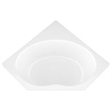 Carnelian 5 ft. Center Drain Soaker Tub in White - Super Arbor
