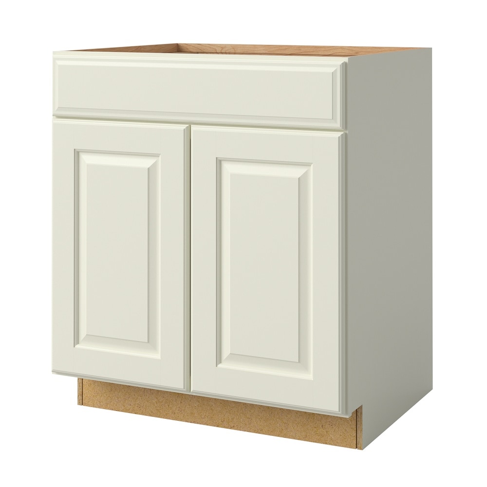 allen + roth Pattingham 30-in W x 34.5-in H x 24-in D Harbor 1-Drawer Base Fully Assembled Cabinet (Raised Panel Slab Door Style)