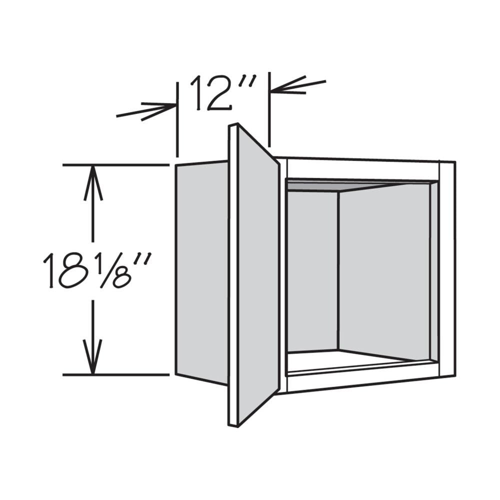 allen + roth Aveley 18-in W x 18.125-in H x 12-in D Linen Wall Fully Assembled Cabinet (Flat Panel Shaker Door Style)