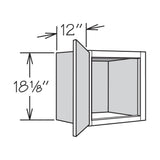 allen + roth Aveley 18-in W x 18.125-in H x 12-in D Linen Wall Fully Assembled Cabinet (Flat Panel Shaker Door Style)