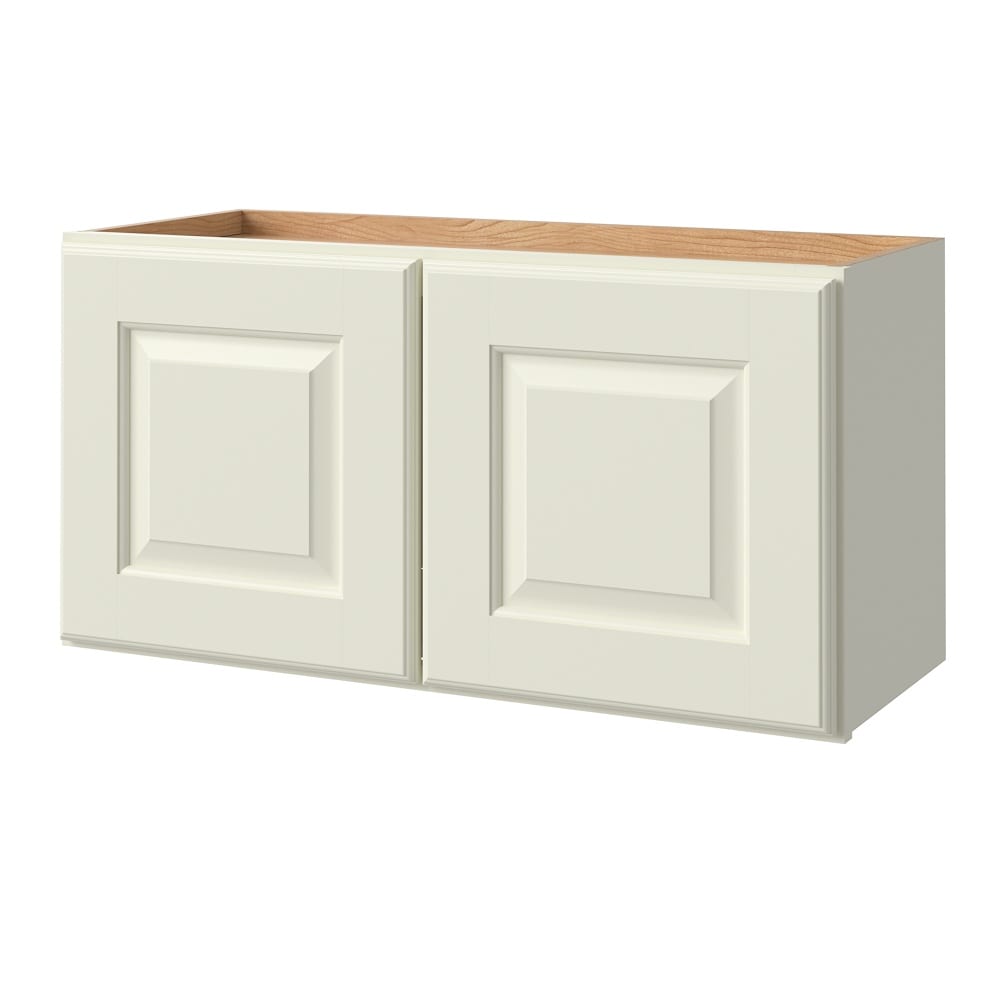 allen + roth Pattingham 30-in W x 15.125-in H x 12-in D Harbor Wall Fully Assembled Cabinet (Raised Panel Square Door Style)