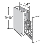 allen + roth Galway 9-in W x 34.5-in H x 24-in D Sage Pull-out Tray Divider Base Fully Assembled Cabinet (Flat Panel Shaker Style)