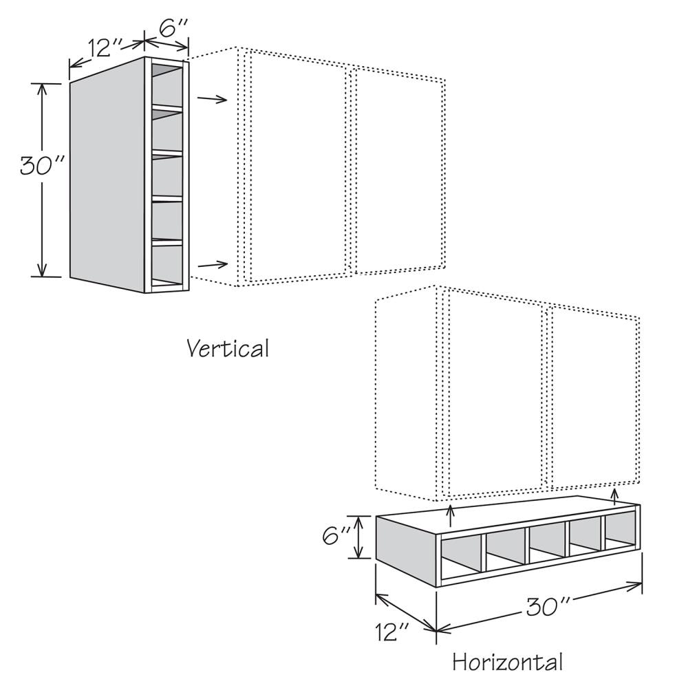 allen + roth Innsbrook 30-in W x 6-in H x 12-in D Rye Open Cube Organizer Wall Fully Assembled Cabinet (Flat Panel Style)