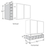 allen + roth Innsbrook 30-in W x 6-in H x 12-in D Rye Open Cube Organizer Wall Fully Assembled Cabinet (Flat Panel Style)