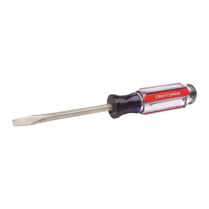 CRAFTSMAN Acetate Handle 1/4-in Slottedhead Screwdriver