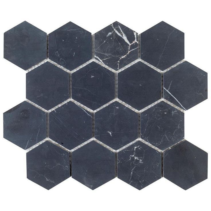Jeffrey Court Dream Hex White 10.875 in. x 9.5 in. x 8 mm Honed Natural Stone Mosaic Floor and Wall Tile