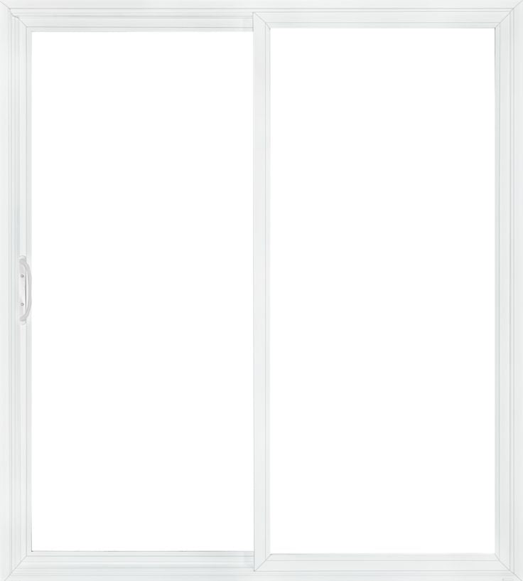 JELD-WEN V-4500 60-in x 80-in 4-9/16-in Low-e Argon Almond Vinyl Sliding Left-Hand Sliding Double Patio Door Screen Included