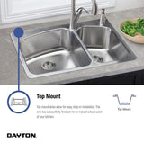 Dayton Drop-in Stainless Steel 15 in. 2-Hole Single Bowl Bar Sink