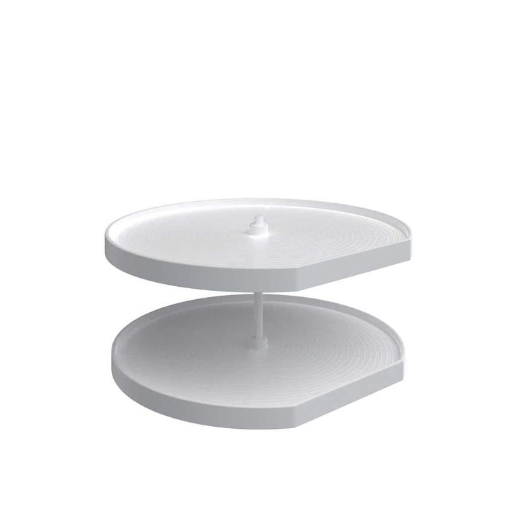 Rev-A-Shelf 32 in White Polymer D-Shape Lazy Susans 2-Shelf