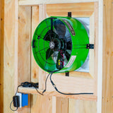 40-Watt Hybrid Solar/Electric Powered Gable Mount Attic Fan with Included Inverter - Super Arbor