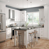 Shaker Ready To Assemble 24 in. W x 36 in. H x 24 in. D Plywood Corner Wall Kitchen Cabinet in Denver White
