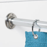 Project Source 60-in Stainless Steel Fixed Single Straight Shower Curtain Rod, 1-in Dia
