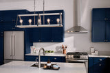 Kichler Gartin 5-Light Weathered Zinc Transitional Linear Large Hanging Kitchen Island Light