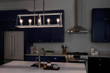 Kichler Gartin 5-Light Weathered Zinc Transitional Linear Large Hanging Kitchen Island Light