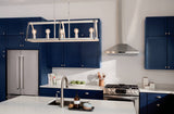 Kichler Gartin 5-Light Galvanized Steel Industrial Linear Large Hanging Kitchen Island Light
