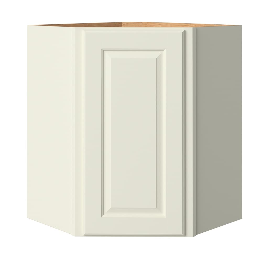 allen + roth Pattingham 24-in W x 30-in H x 12-in D Harbor Diagonal Corner Wall Fully Assembled Cabinet (Raised Panel Square Style)