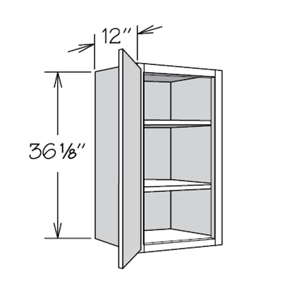 allen + roth Aveley 18-in W x 36.125-in H x 12-in D Linen Wall Fully Assembled Cabinet (Flat Panel Shaker Door Style)